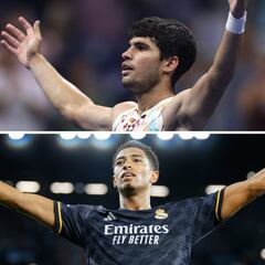 Carlos Alcaraz shows his support for Real Madrid’s Jude Bellingham by copying his celebration