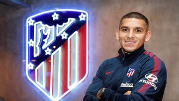 Torreira en su presentaci&oacute;n con el Atl&eacute;tico