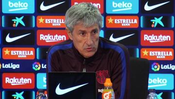 Setién: "Los tres puntos son vitales para cambiar la dinámica"