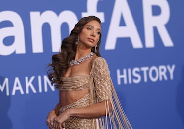 Loujain Juffali durante la alfombra roja de la gala béfica amfAR celebrada en el Hotel du Cap-Eden-Roc.