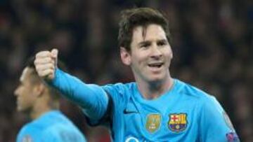 Leo Messi durante un encuentro de Champions.