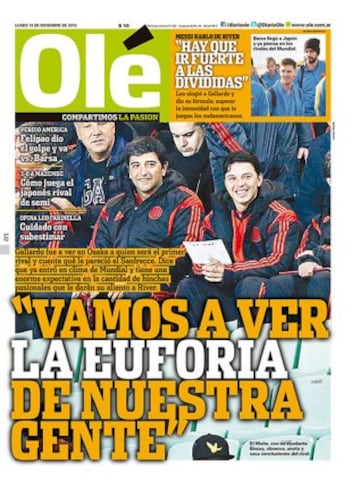 Portadas de la prensa mundial