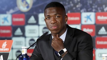 Vinicius en su presentación.