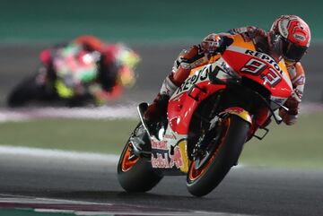 El piloto español Marc Márquez durante la carrera. 