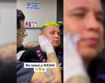 ¡Ya paren esto! Fan argentino se tatua ‘Messi’ y ‘Dios’ en la cara