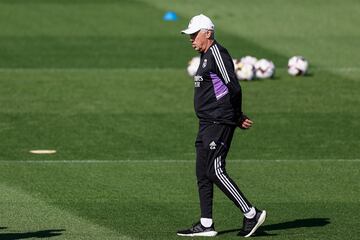 Ancelotti pasea por Valdebebas.