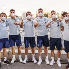 La llegada y el entrenamiento de España en San Petersburgo