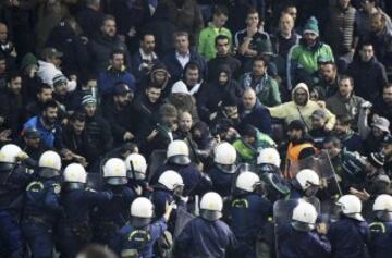 Suspendido el Panathinaikos-Olympiacos antes de empezar