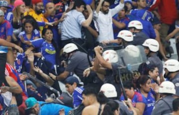 Los graves incidentes de los hinchas de la U en el Arena Corinthians