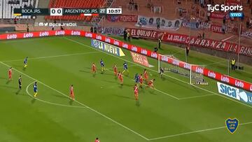 El delantero de Boca abrió el marcador en la semifinal de Copa Argentina cuando el equipo de Battaglia no estaba cómodo en la cancha en la segunda mitad.