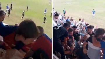 Brutal pelea en la grada en un partido de segunda andaluza: la secuencia es deleznable