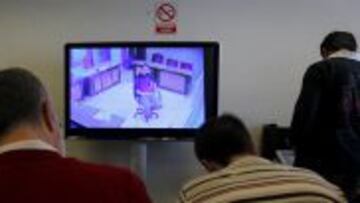 Marcos Serrano, en videoconferencia desde Vigo durante el juicio.