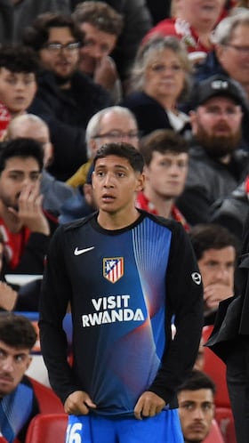 Soccer Football - UEFA Champions League - Liverpool v Atletico Madrid - Anfield, Liverpool, Britain - September 17, 2025 Atletico Madrid coach Diego Simeone reacts REUTERS/Peter Powell