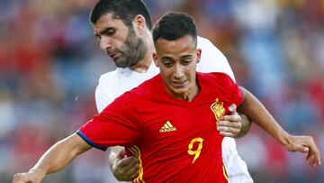 Lucas Vázquez, durante el partido.