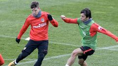 Vietto y &Oacute;liver, en un entrenamiento.