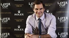 Roger Federer, en el acto de la Laver Cup en Praga.