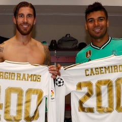 Ramos suma su victoria 400 de blanco y Casemiro su partido 200
