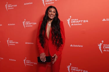 Kamilla Cardoso durante la alfombra roja previa al Draft WNBA 2024 celebrada en el Brooklyn Academy of Music.