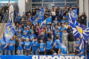 Aficin del Pe?scola anima a su equipo en un partido ante el Jan.