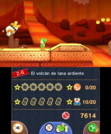 Captura de pantalla - Poochy &amp; Yoshi&#039;s Woolly World (3DS)