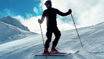 Carlos Laso esquiando en Alto Campoo, Cantabria