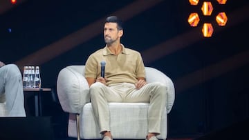Novak Djokovic, en el Joy Forum de Riad.