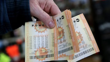 Boletos de la lotería Powerball.