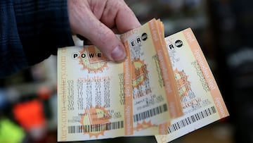 Boletos de la lotería Powerball.