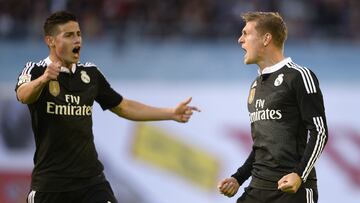 James Rodríguez reacciona al retiro de Toni Kroos.