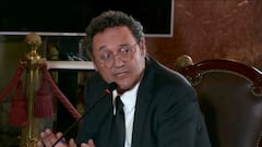 FILE PHOTO: Spain's Prosecutor General Alvaro Garcia Ortiz testifies during his trial over allegations of leaking confidential information in a tax fraud case involving the partner of Isabel Diaz Ayuso, Madrid's regional leader, at Spain's Supreme Court, in this screengrab from a video, in Madrid, Spain, November 12, 2025. SPANISH SUPREME COURT/Handout via REUTERS THIS IMAGE HAS BEEN SUPPLIED BY A THIRD PARTY. NO RESALES. NO ARCHIVES. MANDATORY CREDIT/File Photo