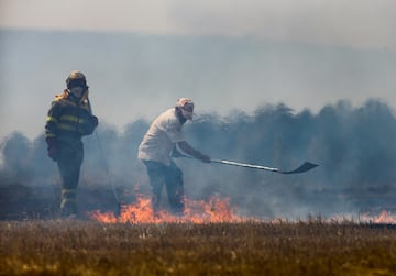 Los incendios se extienden por toda la península ibérica espoleados por la ola de calor. En Losacio (Zamora) ha perdido la vida un brigadista de los medios de extinción de la Junta de Castilla y León. Es el segundo incendio en menos de un mes en en la ciudad castellano leonesa.