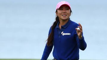 In-Kyung Kim festeja su victoria en el British Open femenino.