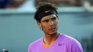 VI&Ntilde;A DEL MAR DE CHILE (CHILE). El tenista espa&ntilde;ol Rafael Nadal celebra un punto ante el argentino Horacio Zeballos en el Torneo Vi&ntilde;a del Mar, a pesar de caer derrota tanto en individual como en dobles.