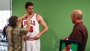 Pau Gasol, en el media day de los Bulls.