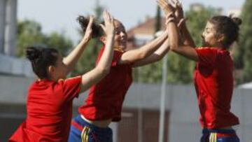 Las Sub-19, en un momento de su entrenamiento.