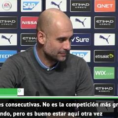 Guardiola: "No es la mejor competición, pero estamos aquí"