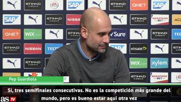 Guardiola: "No es la mejor competición, pero estamos aquí"