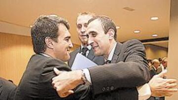 <b>FOTO DE FAMILIA. </b>Laporta, Espar, Sistachs: el pacto ferretero.