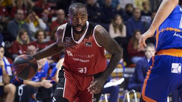 Christian Eyenga, durante un partido con el Fuenlabrada