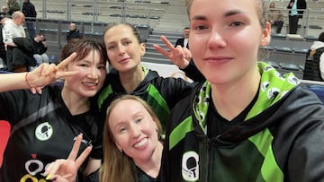 La plantilla del Miró Ganxets, tras su victoria en Francia