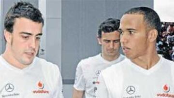 <b>DOS GRANDES PILOTOS. </b>Alonso es el actual doble campeón del mundo y Hamilton, en su primer año en la competición, está sorprendiendo por sus buenas actuaciones.