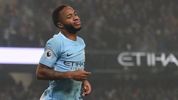 Raheem Sterling durante el partido contra el Tottenham.