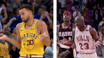 Curry imitó a Jordan tras clavar uno de sus 11 triples
