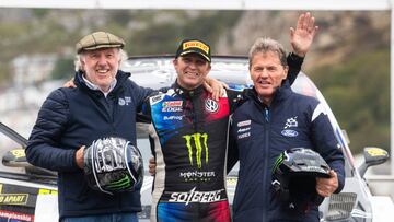 Petter Solberg (NOR) and Malcom Wilson seen during the World Rally Championship iwth Malcolm Wilson Great Britain in Llandundo, Great Britain on October 6, 2019 // Jaanus Ree/Red Bull Content Pool // AP-21SU86R951W11 // Usage for editorial use only // 