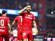 Joao Dias celebrates his goal 2-0 of Toluca during the semi-finals second leg match between Toluca and Monterrey, as part of the Liga BBVA MX, Torneo Apertura 2025 at Nemesio Diez Stadium, on December 06, 2025 in Toluca, Estado de Mexico, Mexico.