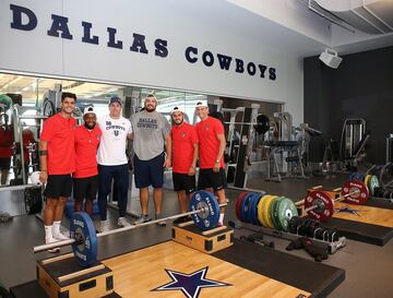 Koke, Lemar, Morata y Marcos Llorente disfrutaron a lo grande visitando las instalaciones de los Dallas Cowboys.