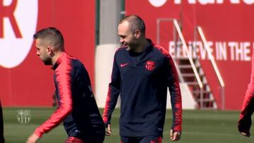 El Barça se entrena tras la buena victoria ante el Valencia