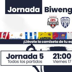 ¡Llévate la camiseta de tu equipo en la Jornada Biwenger Carrusel!