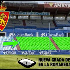 El Zaragoza crea la grada de animación 'Gol de Pie'