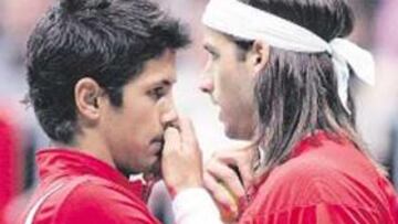 <b>SIN SUERTE. </b>Verdasco y Feliciano no funcionaron en dobles.